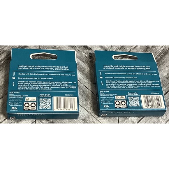 2 Gillette Venus Facial Razor Refills 8 Refills Facial Hair Skin Care Exfoliates - Picture 2 of 4